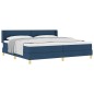 vidaXL Letto Box Spring con Materasso Blu, 200 x 200 cm, Tessuto vidaXL Letto Box Spring con Materasso Blu, 200 x 200 cm, Tessuto