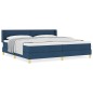 vidaXL Letto Box Spring con Materasso Blu, 200 x 200 cm, Tessuto vidaXL Letto Box Spring con Materasso Blu, 200 x 200 cm, Tessuto