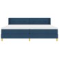 vidaXL Letto Box Spring con Materasso Blu, 200 x 200 cm, Tessuto vidaXL Letto Box Spring con Materasso Blu, 200 x 200 cm, Tessuto