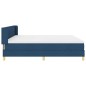 vidaXL Letto Box Spring con Materasso Blu, 200 x 200 cm, Tessuto vidaXL Letto Box Spring con Materasso Blu, 200 x 200 cm, Tessuto