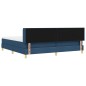 vidaXL Letto Box Spring con Materasso Blu, 200 x 200 cm, Tessuto vidaXL Letto Box Spring con Materasso Blu, 200 x 200 cm, Tessuto