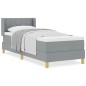 vidaXL Letto Box Spring con materasso grigio chiaro, 80 x 200 cm, tessuto