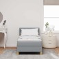 vidaXL Letto Box Spring con materasso grigio chiaro, 80 x 200 cm, tessuto