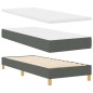 vidaXL Letto Box Spring con materasso - Grigio scuro, 80x200 cm, tessuto vidaXL Letto Box Spring con materasso - Grigio scuro, 80x200 cm, tessuto