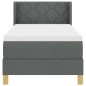 vidaXL Letto Box Spring con materasso - Grigio scuro, 80x200 cm, tessuto vidaXL Letto Box Spring con materasso - Grigio scuro, 80x200 cm, tessuto