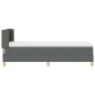 vidaXL Letto Box Spring con materasso - Grigio scuro, 80x200 cm, tessuto vidaXL Letto Box Spring con materasso - Grigio scuro, 80x200 cm, tessuto