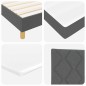 vidaXL Letto Box Spring con materasso - Grigio scuro, 80x200 cm, tessuto vidaXL Letto Box Spring con materasso - Grigio scuro, 80x200 cm, tessuto