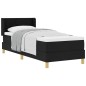vidaXL Letto a molle Nero e Bianco e Nero 80 x 200 cm Tessuto