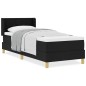 vidaXL Letto a molle Nero e Bianco e Nero 80 x 200 cm Tessuto