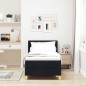 vidaXL Letto a molle Nero e Bianco e Nero 80 x 200 cm Tessuto