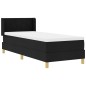 vidaXL Letto a molle Nero e Bianco e Nero 80 x 200 cm Tessuto