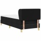 vidaXL Letto a molle Nero e Bianco e Nero 80 x 200 cm Tessuto
