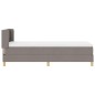 vidaXL Letto a Box con Materasso – Tortora, 80x200 cm, Tessuto