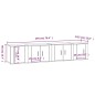 Set di Mobili Porta TV 4 pz Bianco in Legno Multistrato Set di Mobili Porta TV 4 pz Bianco in Legno Multistrato