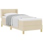 vidaXL Letto a box con materasso , crema, 80 x 200 cm, tessuto