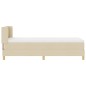 vidaXL Letto a box con materasso , crema, 80 x 200 cm, tessuto