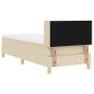 vidaXL Letto a box con materasso , crema, 80 x 200 cm, tessuto