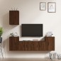 Set Mobili Porta TV 5 pz Rovere Marrone in Legno Multistrato Set Mobili Porta TV 5 pz Rovere Marrone in Legno Multistrato