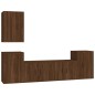 Set Mobili Porta TV 5 pz Rovere Marrone in Legno Multistrato Set Mobili Porta TV 5 pz Rovere Marrone in Legno Multistrato