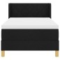 vidaXL Letto a molle con materasso nero, 90 x 190 cm, in tessuto vidaXL Letto a molle con materasso nero, 90 x 190 cm, in tessuto