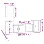 Set Mobili Porta TV 5 pz Rovere Marrone in Legno Multistrato Set Mobili Porta TV 5 pz Rovere Marrone in Legno Multistrato