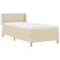 vidaXL Letto a box con materasso crema 90 x 200 cm, tessuto.