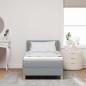 vidaXL Letto a molle con materasso grigio chiaro, 100x200 cm in tessuto vidaXL Letto a molle con materasso grigio chiaro, 100x200 cm in tessuto
