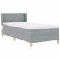 vidaXL Letto a molle con materasso grigio chiaro, 100x200 cm in tessuto vidaXL Letto a molle con materasso grigio chiaro, 100x200 cm in tessuto