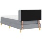 vidaXL Letto a molle con materasso grigio chiaro, 100x200 cm in tessuto vidaXL Letto a molle con materasso grigio chiaro, 100x200 cm in tessuto