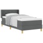 vidaXL Letto a Mola con Materasso, Grigio Scuro, 100 x 200 cm, Tessuto