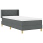 vidaXL Letto a Mola con Materasso, Grigio Scuro, 100 x 200 cm, Tessuto