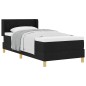vidaXL Letto a molle Geometrico con testiera Nero 100 x 200 cm legno vidaXL Letto a molle Geometrico con testiera Nero 100 x 200 cm legno