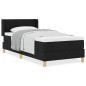 vidaXL Letto a molle Geometrico con testiera Nero 100 x 200 cm legno vidaXL Letto a molle Geometrico con testiera Nero 100 x 200 cm legno