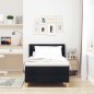 vidaXL Letto a molle Geometrico con testiera Nero 100 x 200 cm legno vidaXL Letto a molle Geometrico con testiera Nero 100 x 200 cm legno