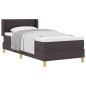vidaXL Letto a molle Marrone scuro 100 x 200 cm Schiuma e Tappezzeria vidaXL Letto a molle Marrone scuro 100 x 200 cm Schiuma e Tappezzeria