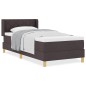 vidaXL Letto a molle Marrone scuro 100 x 200 cm Schiuma e Tappezzeria vidaXL Letto a molle Marrone scuro 100 x 200 cm Schiuma e Tappezzeria