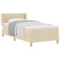 vidaXL Letto a Molle con Materasso - Crema, 100 x 200 cm Tessuto vidaXL Letto a Molle con Materasso - Crema, 100 x 200 cm Tessuto