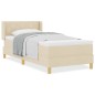 vidaXL Letto a Molle con Materasso - Crema, 100 x 200 cm Tessuto vidaXL Letto a Molle con Materasso - Crema, 100 x 200 cm Tessuto