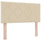vidaXL Letto a Molle con Materasso - Crema, 100 x 200 cm Tessuto vidaXL Letto a Molle con Materasso - Crema, 100 x 200 cm Tessuto