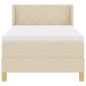 vidaXL Letto a Molle con Materasso - Crema, 100 x 200 cm Tessuto vidaXL Letto a Molle con Materasso - Crema, 100 x 200 cm Tessuto