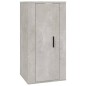 Set di Mobili Porta TV 2 pz Grigio Cemento in Legno Multistrato Set di Mobili Porta TV 2 pz Grigio Cemento in Legno Multistrato