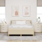 vidaXL Letto Box Spring con Materasso Crema, 140 x 190 cm, Tessuto vidaXL Letto Box Spring con Materasso Crema, 140 x 190 cm, Tessuto