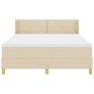 vidaXL Letto Box Spring con Materasso Crema, 140 x 190 cm, Tessuto vidaXL Letto Box Spring con Materasso Crema, 140 x 190 cm, Tessuto