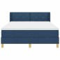 vidaXL Letto a molle con materasso - Blu, 140 x 190 cm, tessuto vidaXL Letto a molle con materasso - Blu, 140 x 190 cm, tessuto