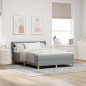 vidaXL Letto a Box con Materasso Grigio Chiaro, 140 x 200 cm, in tessuto. vidaXL Letto a Box con Materasso Grigio Chiaro, 140 x 200 cm, in tessuto.