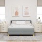 vidaXL Letto a Box con Materasso Grigio Chiaro, 140 x 200 cm, in tessuto. vidaXL Letto a Box con Materasso Grigio Chiaro, 140 x 200 cm, in tessuto.
