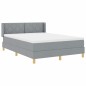 vidaXL Letto a Box con Materasso Grigio Chiaro, 140 x 200 cm, in tessuto. vidaXL Letto a Box con Materasso Grigio Chiaro, 140 x 200 cm, in tessuto.