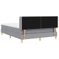 vidaXL Letto a Box con Materasso Grigio Chiaro, 140 x 200 cm, in tessuto. vidaXL Letto a Box con Materasso Grigio Chiaro, 140 x 200 cm, in tessuto.