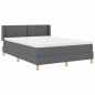 vidaXL Letto a cornice con materasso grigio scuro, 140 x 200 cm, tessuto