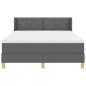 vidaXL Letto a cornice con materasso grigio scuro, 140 x 200 cm, tessuto
